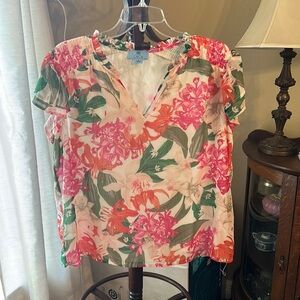 CeCe Floral Blouse